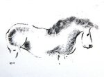 Drawing of a horse by artist Jilly Cobbe